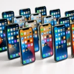 Dazzling_arrays_of_refurbished_used iPhones_glowing